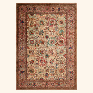 Antique Persian Tabriz Wool Rug - 11'1" x 16'
