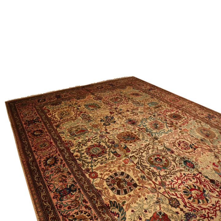 Antique Persian Tabriz Wool Rug - 11'1" x 16'