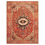 Antique Persian Heriz Serapi Wool Rug - 10'7" x 14'3"