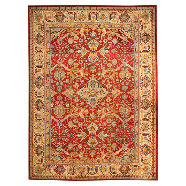 Antique Indian Agra Wool Rug - 14' x 19'