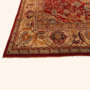 Antique Indian Agra Wool Rug - 14' x 19' - hover