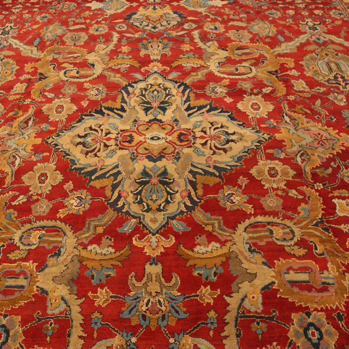 Antique Indian Agra Wool Rug - 14' x 19'