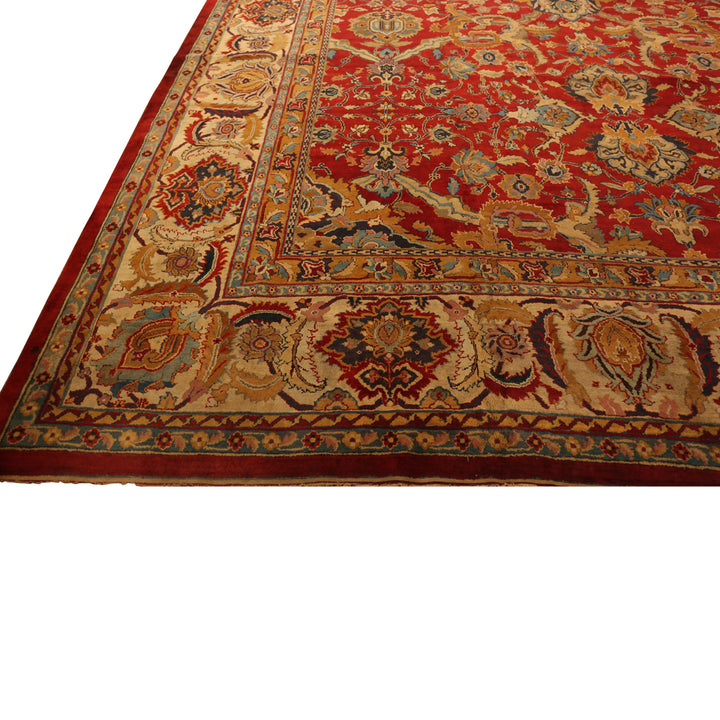 Antique Indian Agra Wool Rug - 14' x 19'