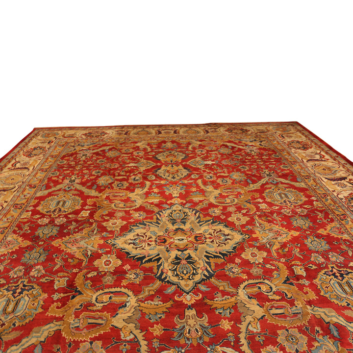 Antique Indian Agra Wool Rug - 14' x 19'