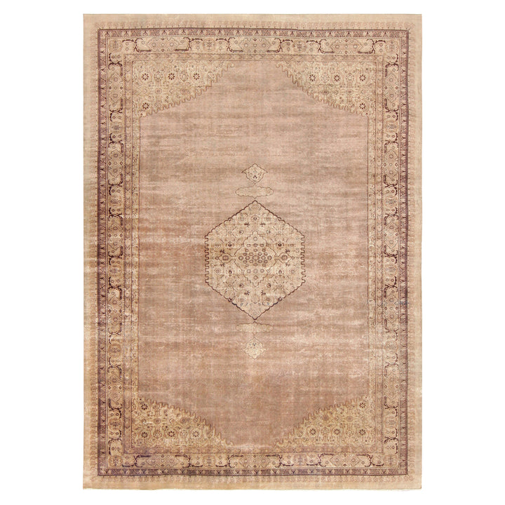 Antique Indian Agra Wool Rug - 11' x 15'