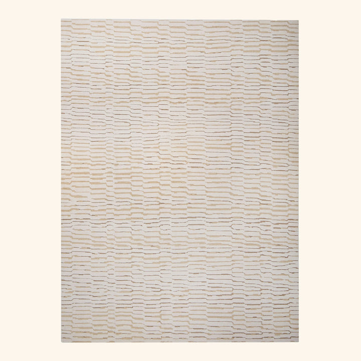 Ivory Tibetan Contemporary Wool Rug - 8' x 10'