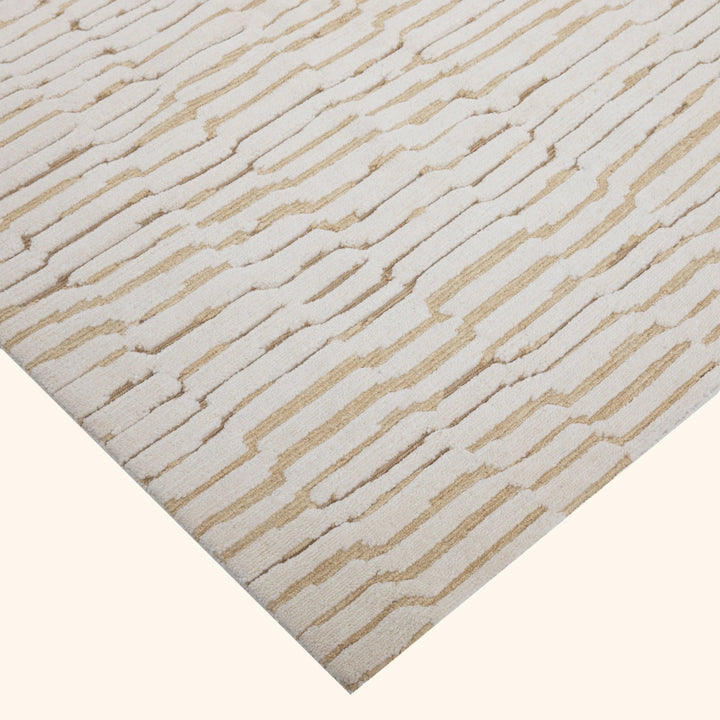 Ivory Tibetan Contemporary Wool Rug - 8' x 10'