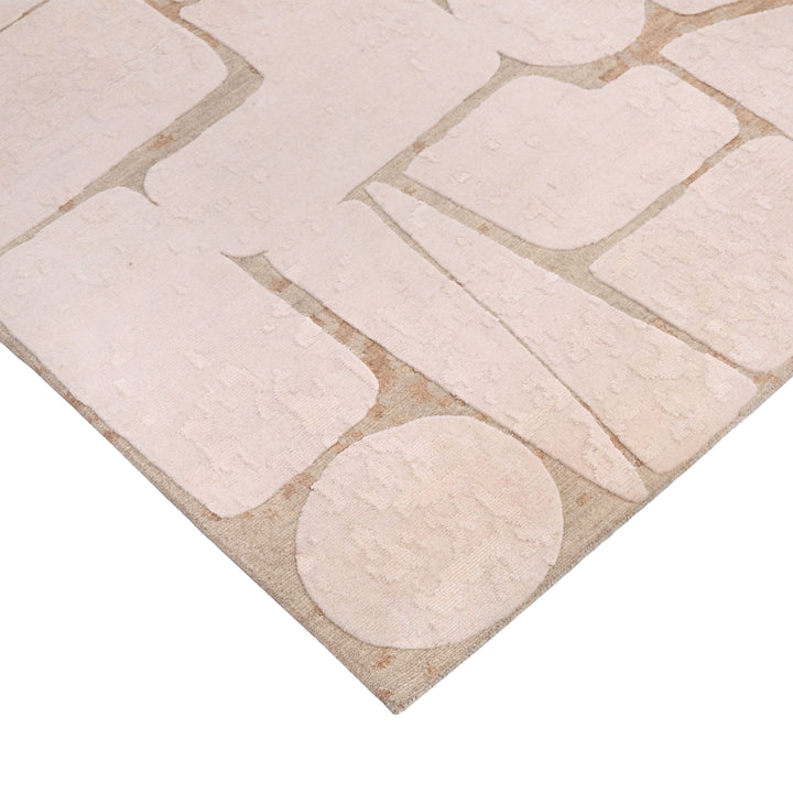 Image for Natural Tibetan Contemporary Wool Silk Blend Rug - 9' x 12'