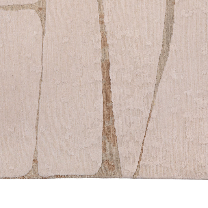 Image for Natural Tibetan Contemporary Wool Silk Blend Rug - 9' x 12'