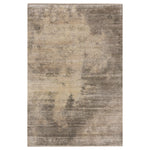 Grey Abstract Silk Rug - 6' x 9'