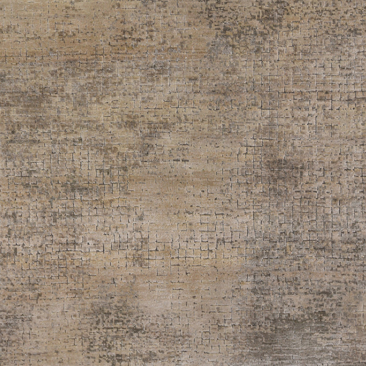 Grey Abstract Silk Rug - 6' x 9'