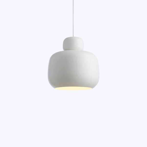 Stone Large Pendant White