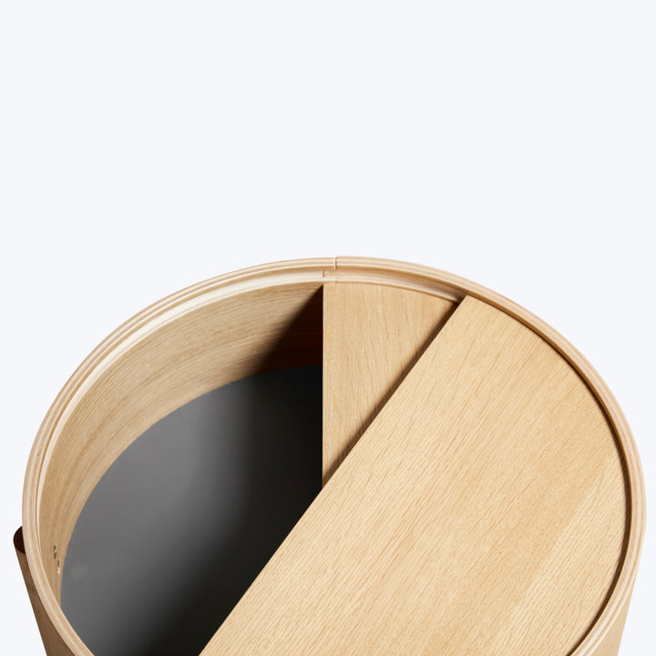 Arc Side Table White Pigmented Oak