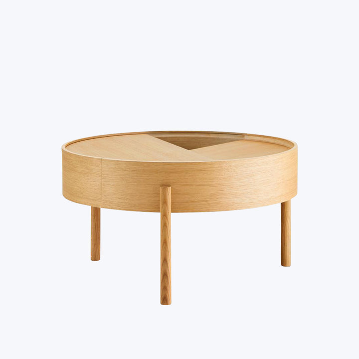 Arc Coffee Table 26" Diameter / Oiled Oak
