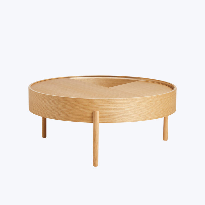 Arc Coffee Table 35" Diameter / Oiled Oak