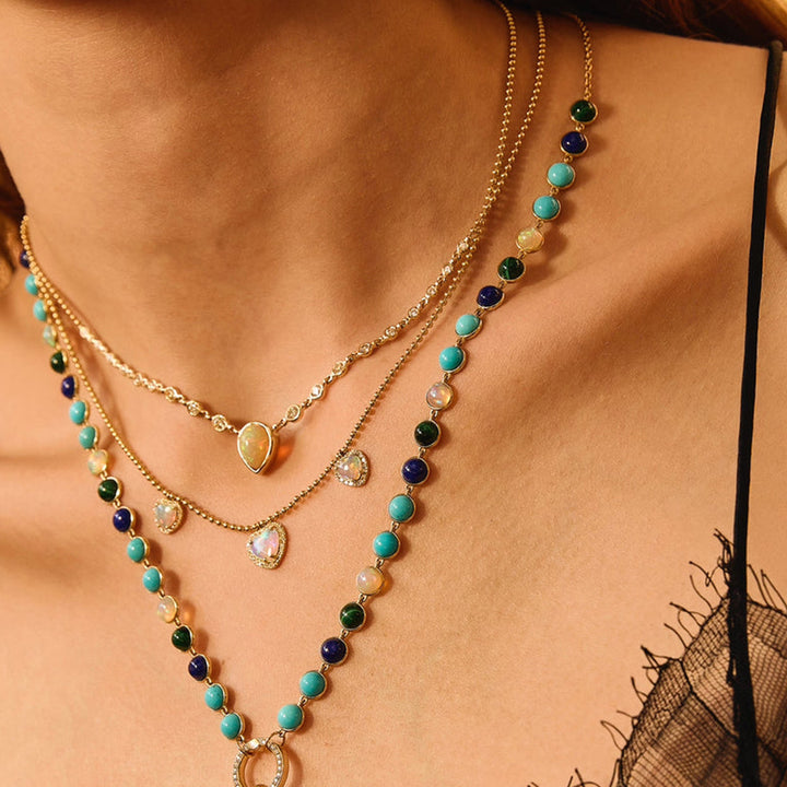 Sweet Hearts Opal Necklace