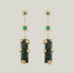 Celestial Transformer Emerald Opal Earrings