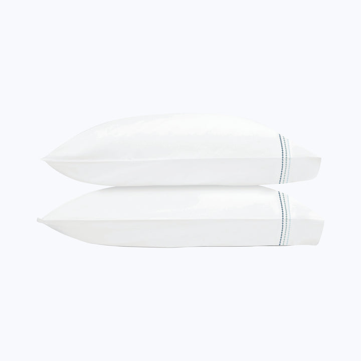 Amara Triple Pearl Sateen Pillowcases Hazy Pool / Standard Pair