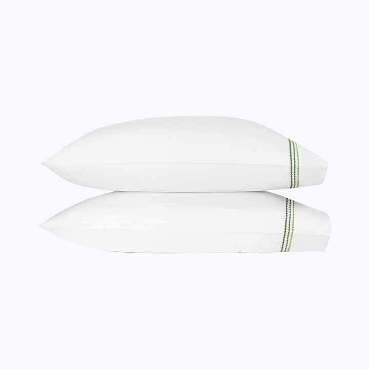 Amara Triple Pearl Sateen Pillowcases Palm Green / Standard Pair