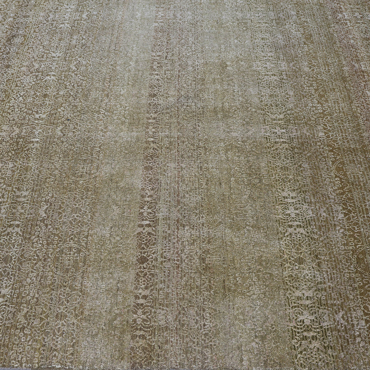 Brown Alchemy Transitional Wool Silk Blend Rug - 6'1”x 9'5"