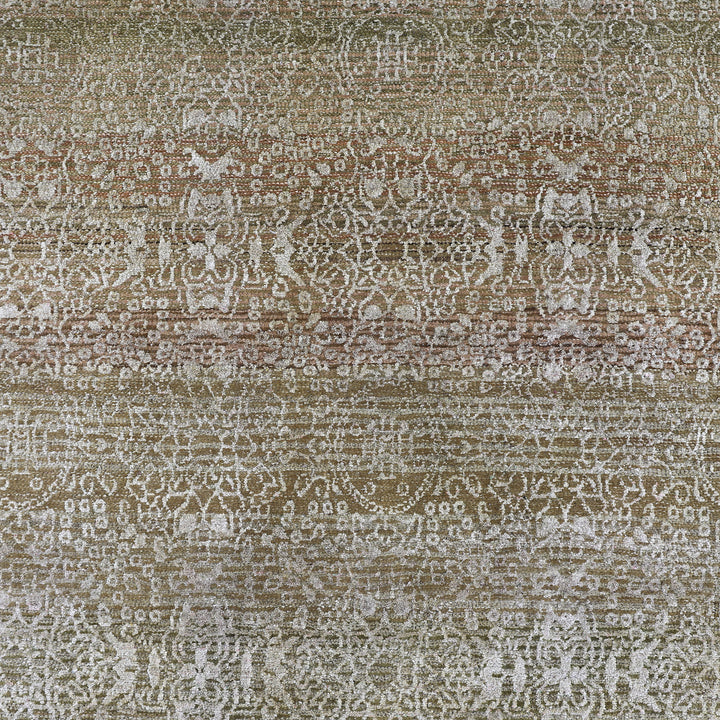 Brown Alchemy Transitional Wool Silk Blend Rug - 6'1”x 9'5"