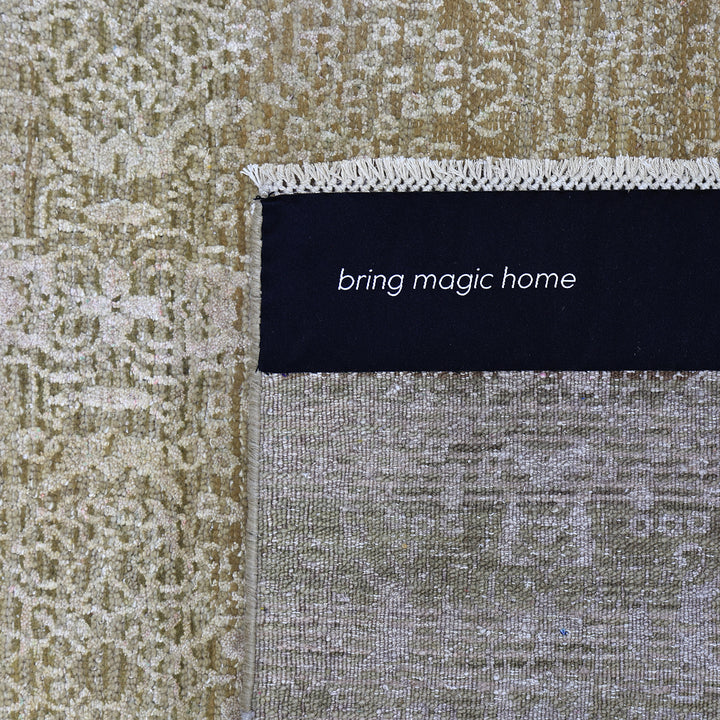 Brown Alchemy Transitional Wool Silk Blend Rug - 6'1”x 9'5"