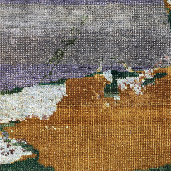 Green Alchemy Transitional Wool Silk Blend Rug - 6'1" x 8'11"