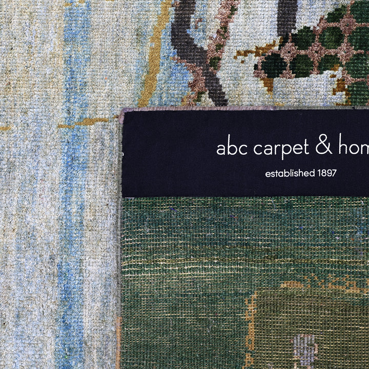Green Alchemy Transitional Wool Silk Blend Rug - 6'1" x 8'11"