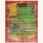 Red Alchemy Contemporary Wool Silk Blend Rug - 7'9" x 10'