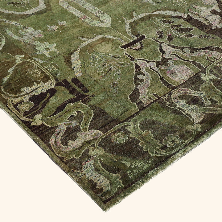 Sage Alchemy Transitional Wool Silk Blend Rug - 9' x 12'3"