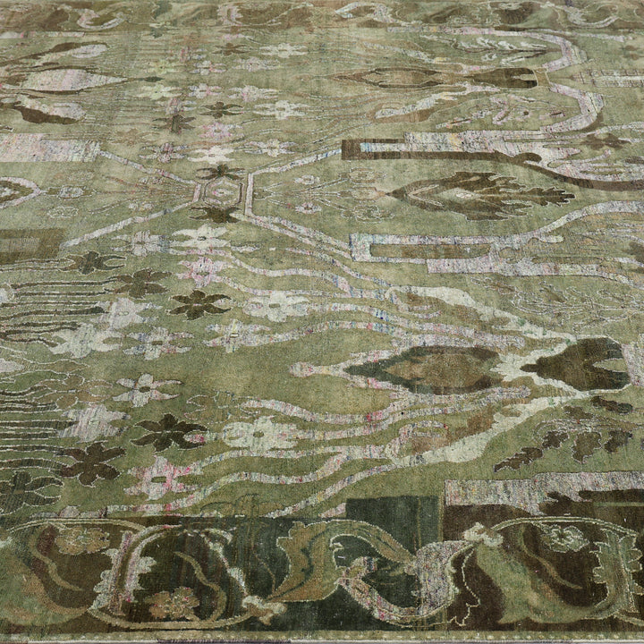 Sage Alchemy Transitional Wool Silk Blend Rug - 9' x 12'3"