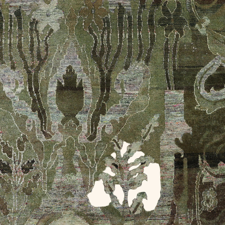 Sage Alchemy Transitional Wool Silk Blend Rug - 9' x 12'3"