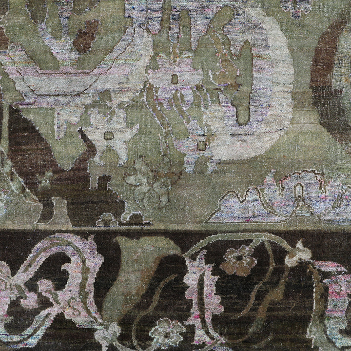Sage Alchemy Transitional Wool Silk Blend Rug - 9' x 12'3"