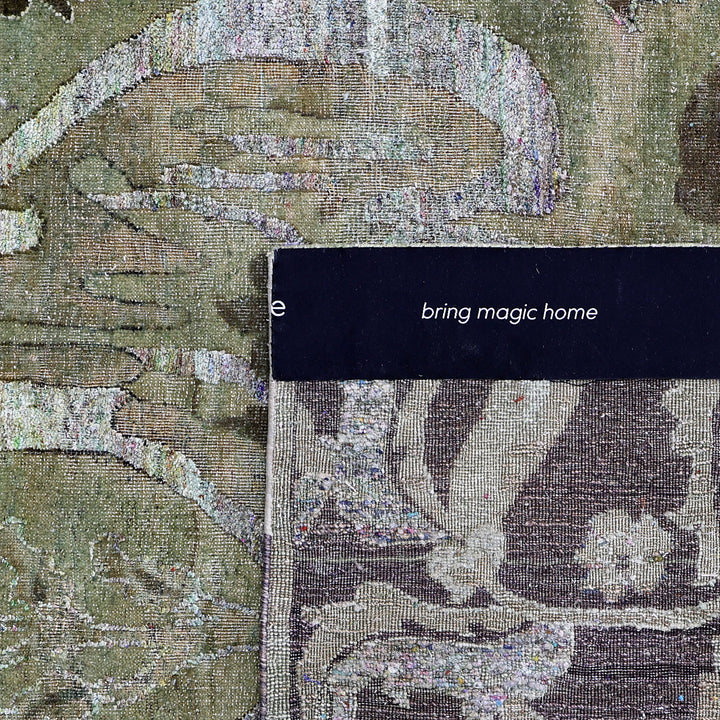 Sage Alchemy Transitional Wool Silk Blend Rug - 9' x 12'3"