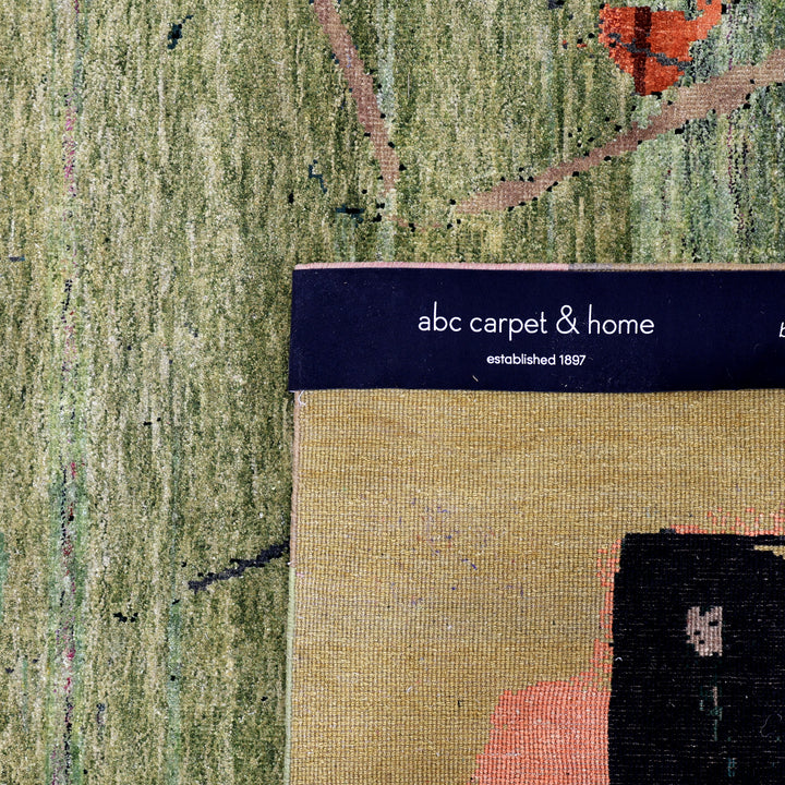 Gold Alchemy Contemporary Wool Silk Blend Rug - 8' x 10'1"