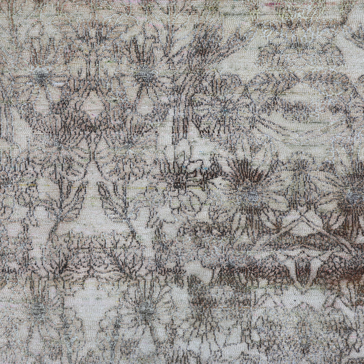 Beige Alchemy Transitional Silk Rug - 7'10" x 10'2"