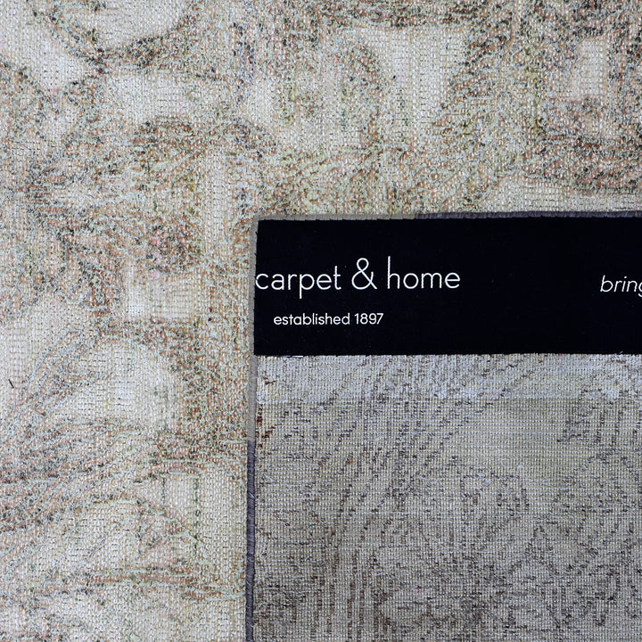 Beige Alchemy Transitional Silk Rug - 7'10" x 10'2"