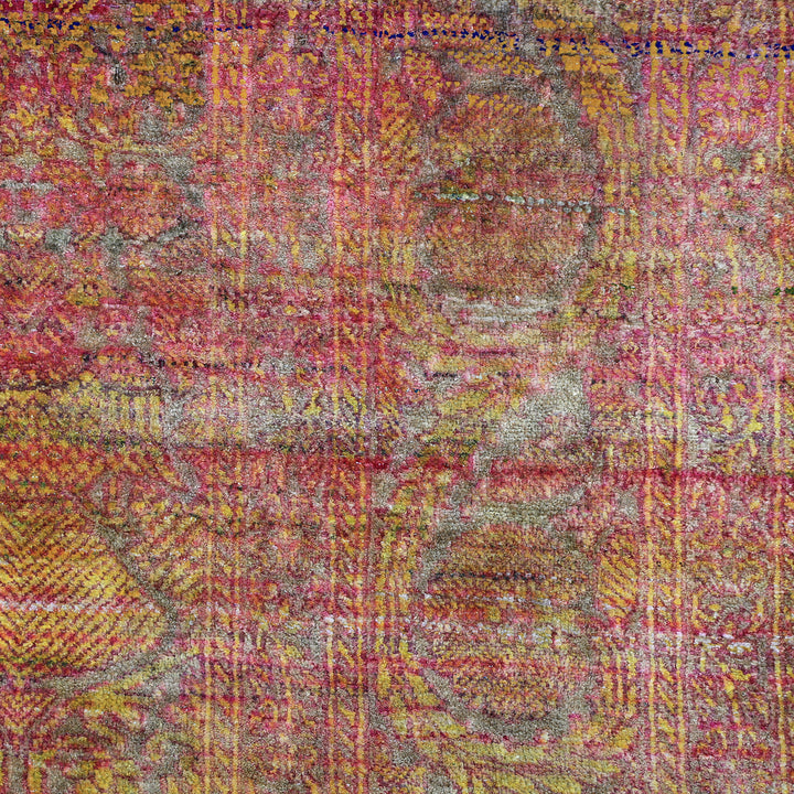 Orange Alchemy Transitional Silk Rug - 9'9" x 14'