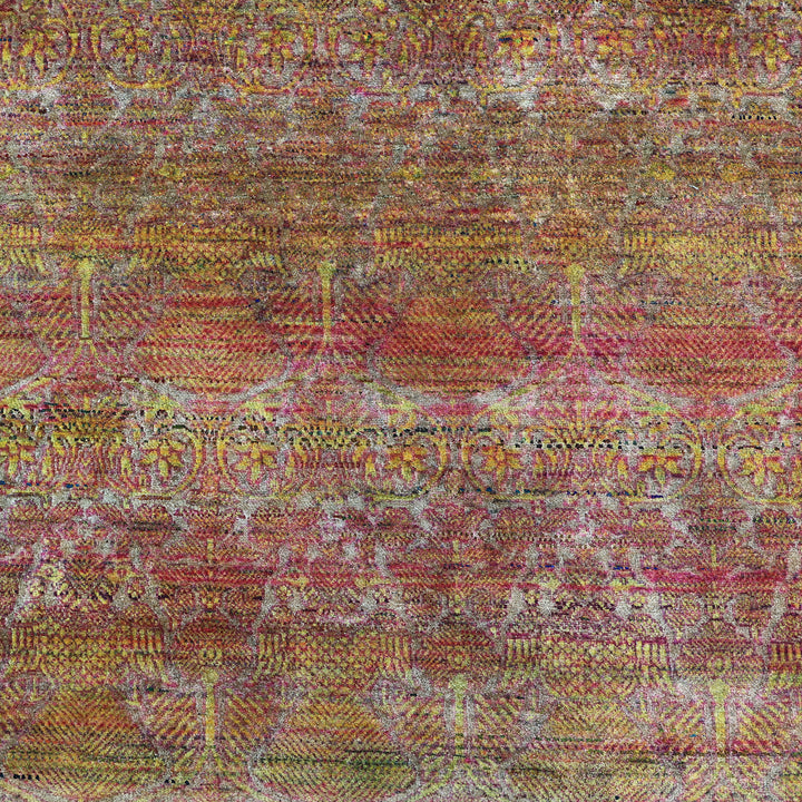 Orange Alchemy Transitional Silk Rug - 9'9" x 14'