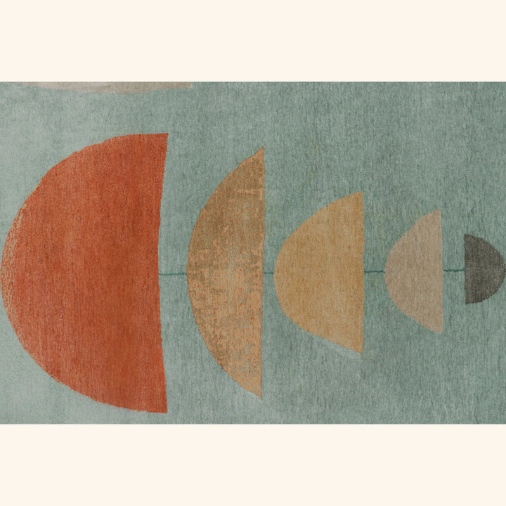 Blue Contemporary Wool Rug - 8'3" x 10'4"