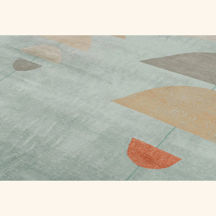 Blue Contemporary Wool Rug - 8'3" x 10'4"