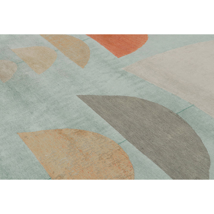 Blue Contemporary Wool Rug - 8'3" x 10'4"