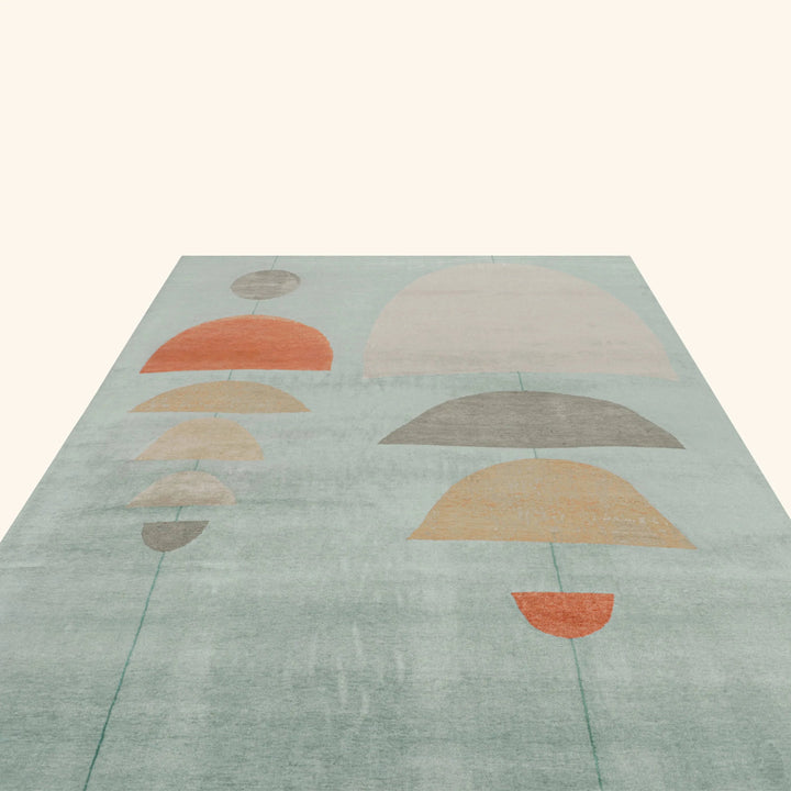 Blue Contemporary Wool Rug - 8'3" x 10'4"
