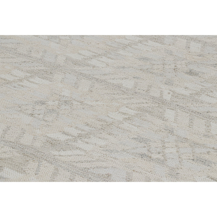 Grey Swedish Inspired Flatweave Wool Rug - 10'2" x 14'4"