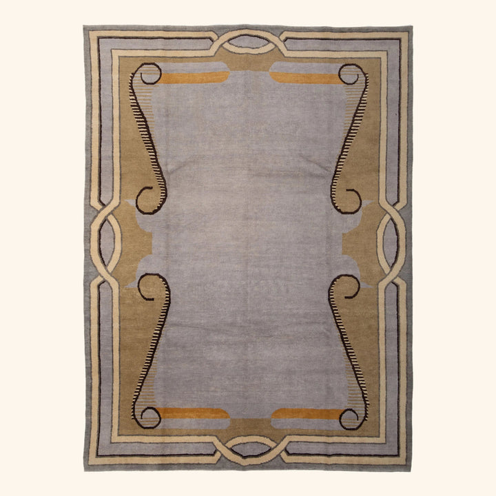 Brown Transitional Wool Rug - 9'1" x 11'10"