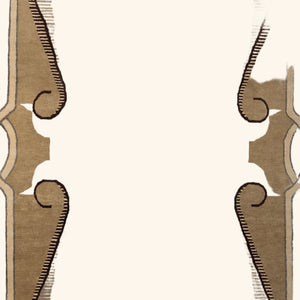 Brown Transitional Wool Rug - 9'1" x 11'10" - hover