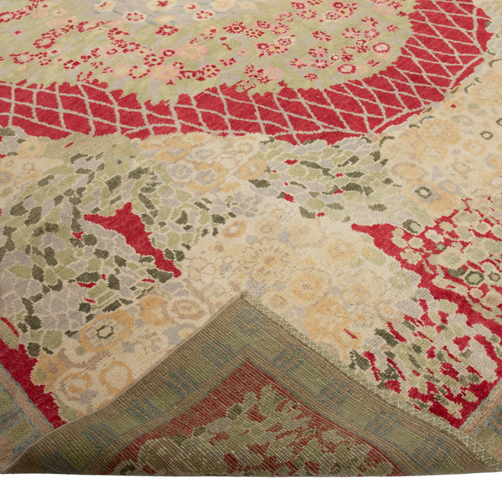 Red Traditional Wool Rug - 10'2" x 13'9"