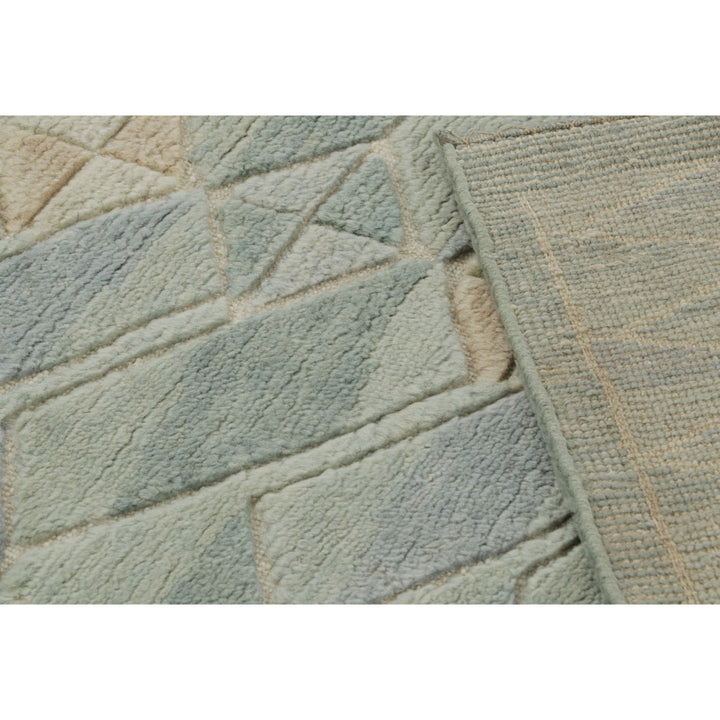 Green Swedish Inspired Wool Rug - 8'4" x 10'4"