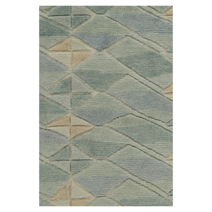 Green Swedish Inspired Wool Rug - 8'4" x 10'4"