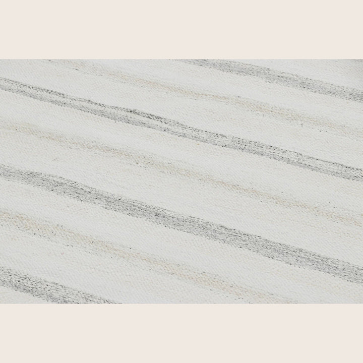 Light Grey Swedish Inspired Flatweave Wool Rug - 9'10" x 14'
